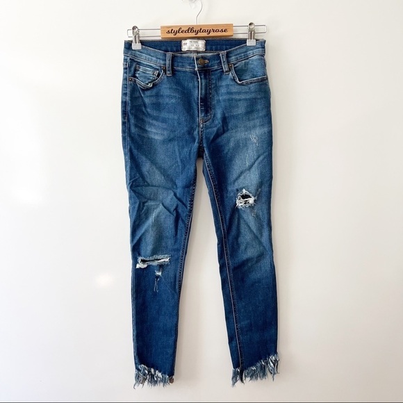 Free People Great Heights Frayed Skinny Jeans - Picture 4 of 14